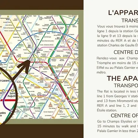 Cozy Arc De Triomphe Champs Elysees 8eme Appartamento Parigi